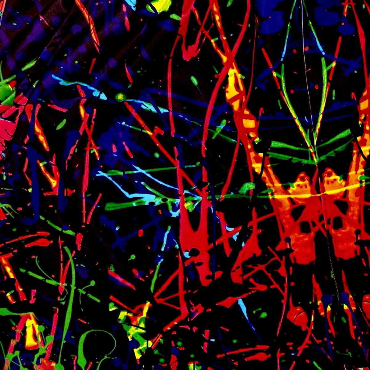 Colorful abstract pattern on a black background