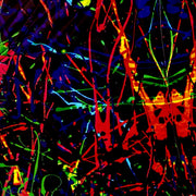 Colorful abstract pattern on a black background