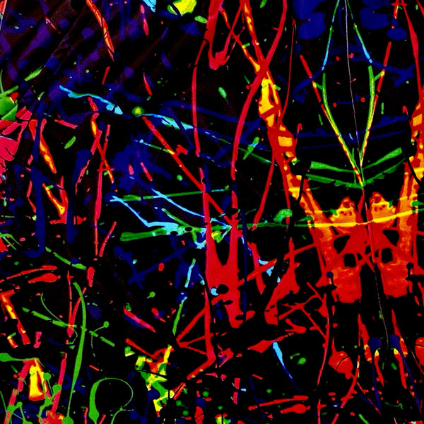 Colorful abstract pattern on a black background