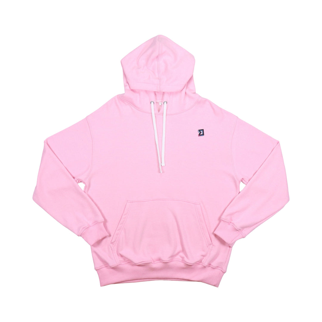 pink loopback terry hoodie