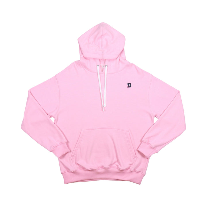 pink loopback terry hoodie