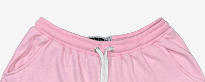 Pink Loopback Terry Jogger Shorts — Premium Materials