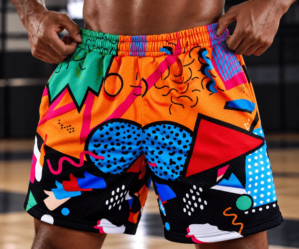 Close-up of the substantial comfort waistband on PLAYGROUND™ basketball shorts.
