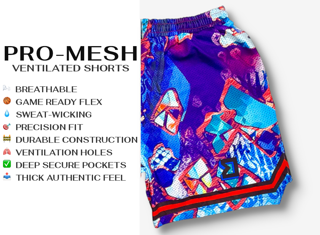 Basketball Shorts – Mesh Pro (Trap Stripes) Trap'n Shorts