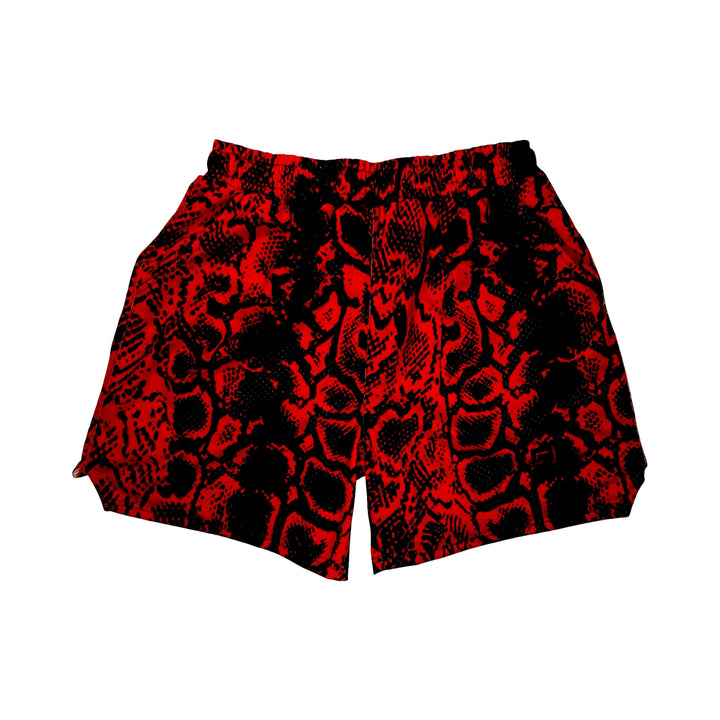 Red Mamba Mesh Basketball Shorts — Dry Fit