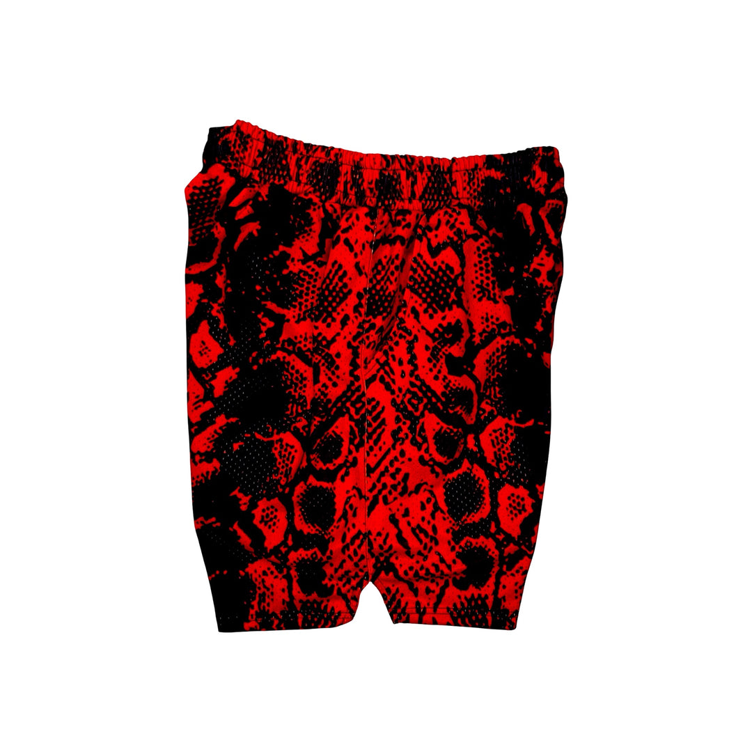 Red Mamba Mesh Basketball Shorts — Dry Fit