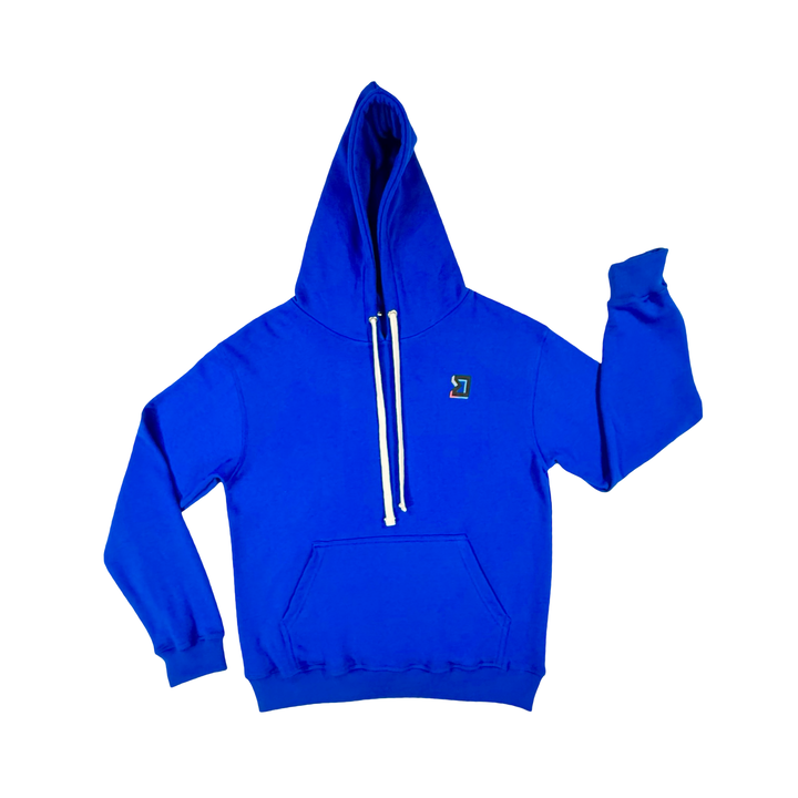 Blue Loopback Terry Hoodie — Premium Materials