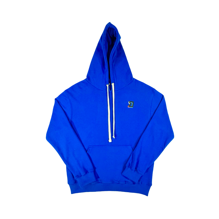 Blue Loopback Terry Hoodie — Premium Materials