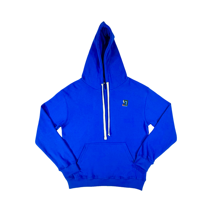 Blue Loopback Terry Hoodie — Premium Materials