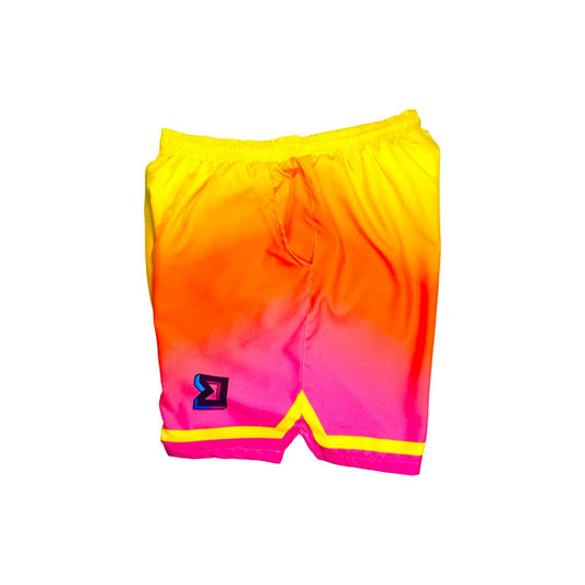 SMOOTHIE GO Utility Shorts | Yellow to Pink Fade 🍹⚡ - Trap'n Shorts
