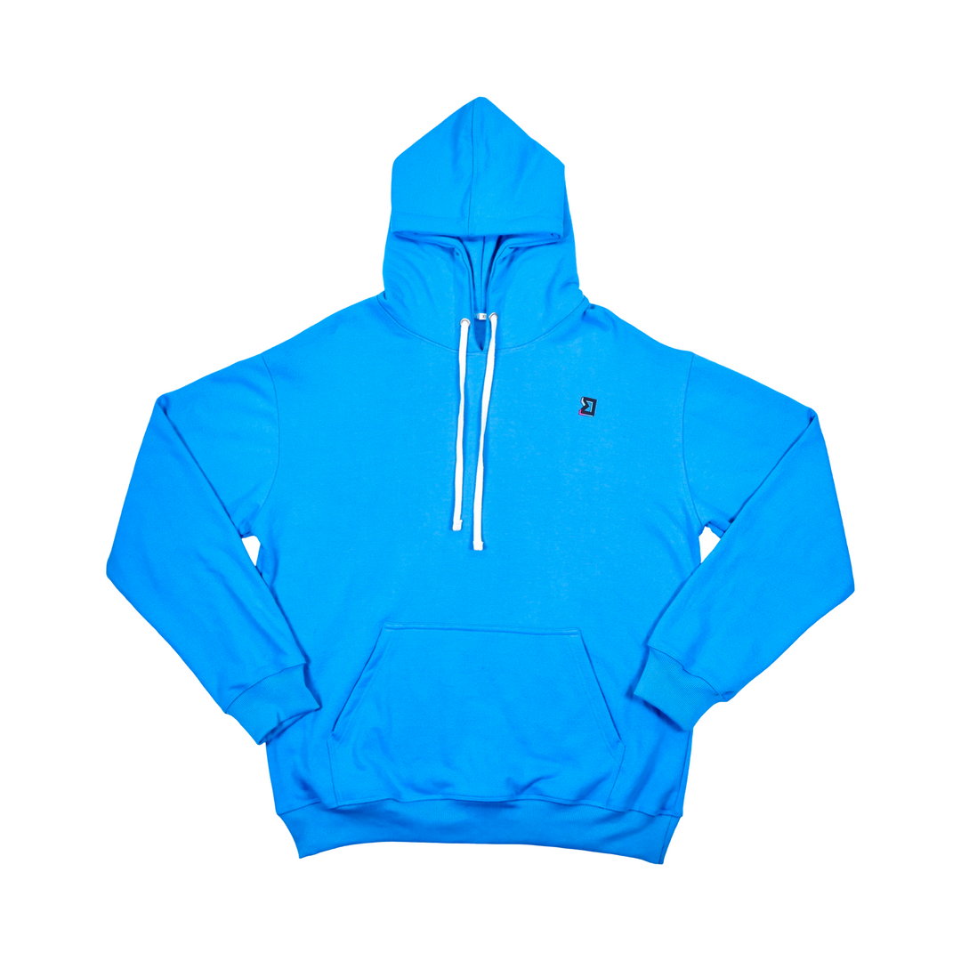 Smurf Blue Loopback Terry Hoodie – Cotton
