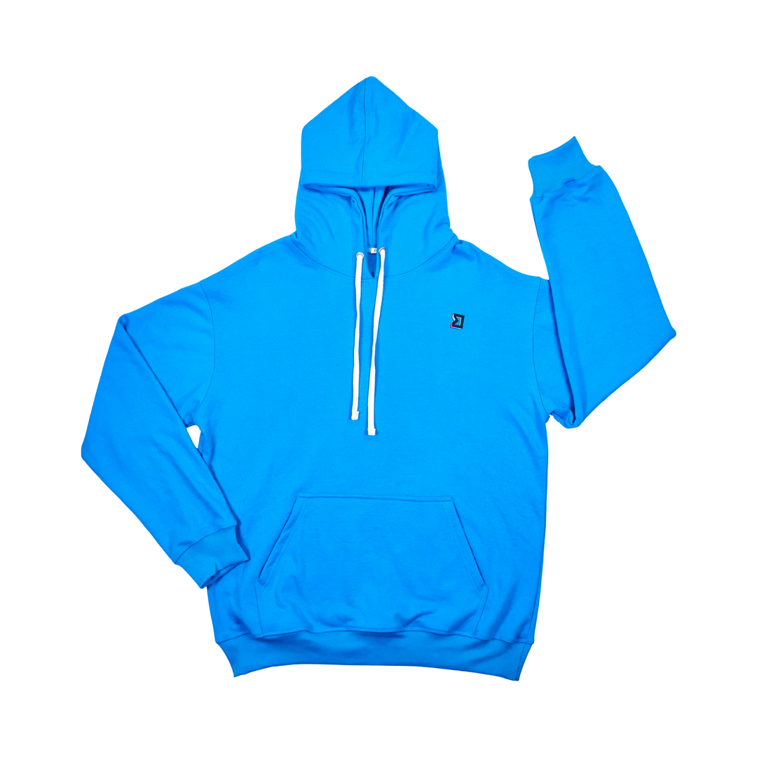Smurf Blue Loopback Terry Hoodie – Cotton