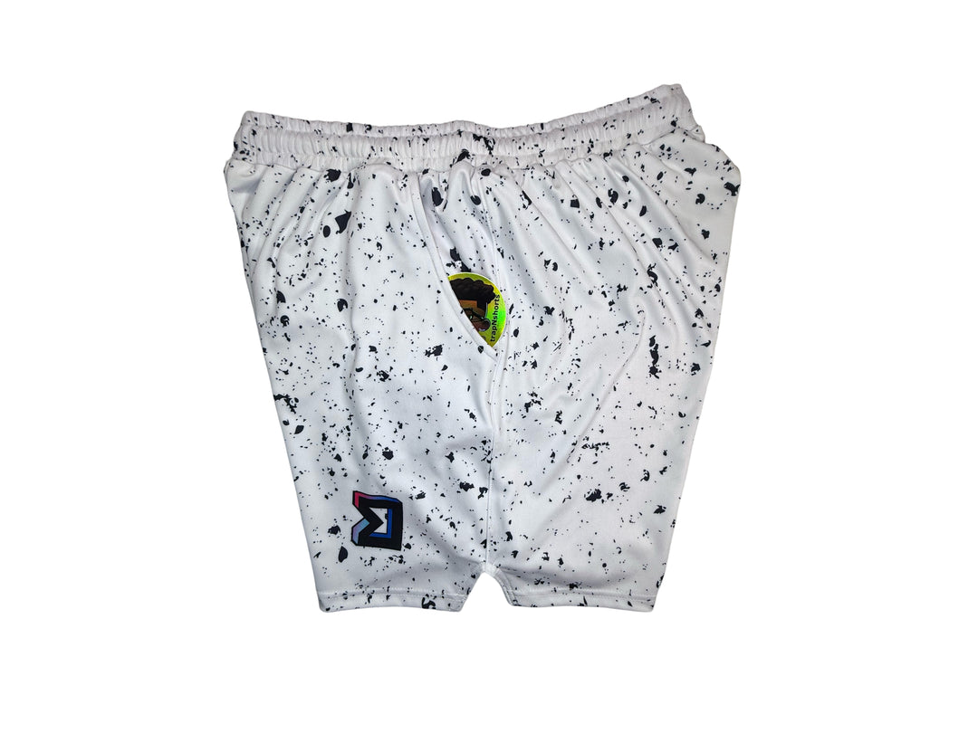 Basketball Shorts – Soft Quick Dry (Speckle White) Trap'n Shorts