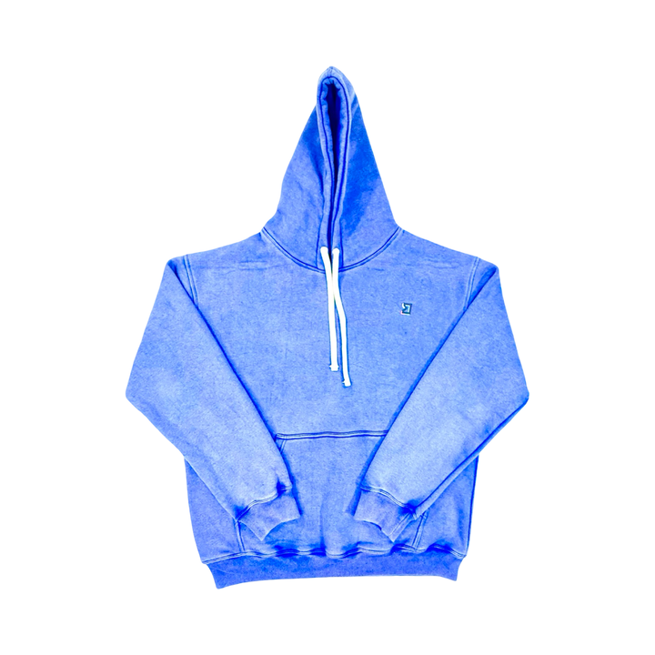 Blue Acid Wash Fleece Hoodie — Cold Gear