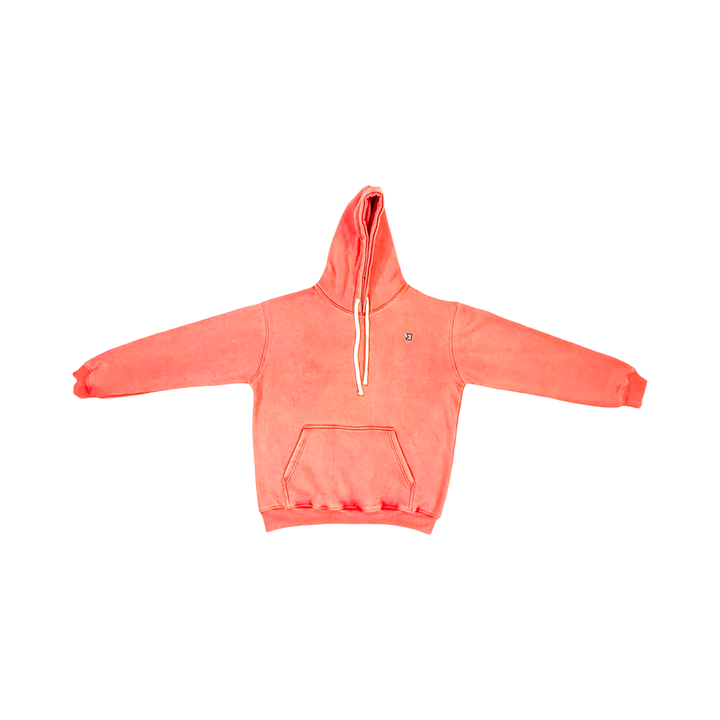 Red Acid Wash Fleece Hoodie — Cold Gear
