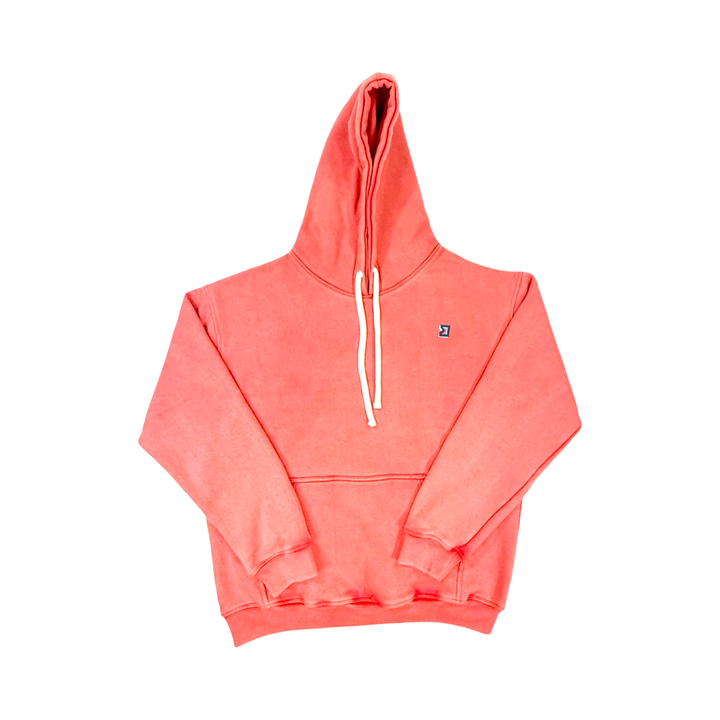 Red Acid Wash Fleece Hoodie — Cold Gear