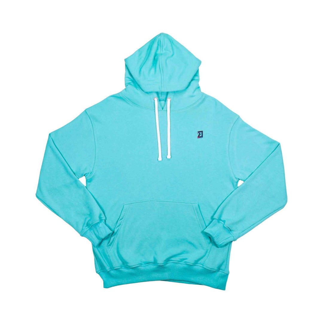 Teal Loopback Terry Hoodie — Breathable Cotton