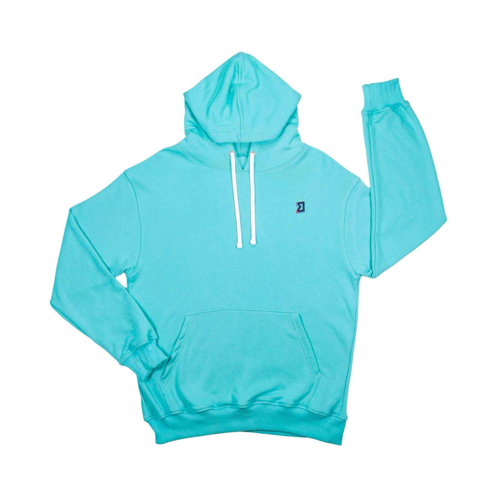 Teal Loopback Terry Hoodie — Breathable Cotton