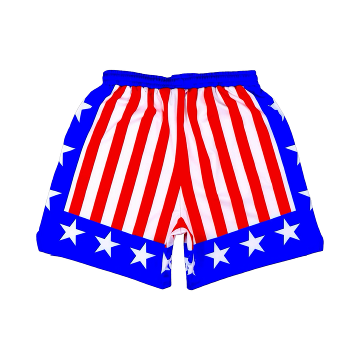 Apollo Red White and Blue Athletic Soft Dry-Fit Shorts
