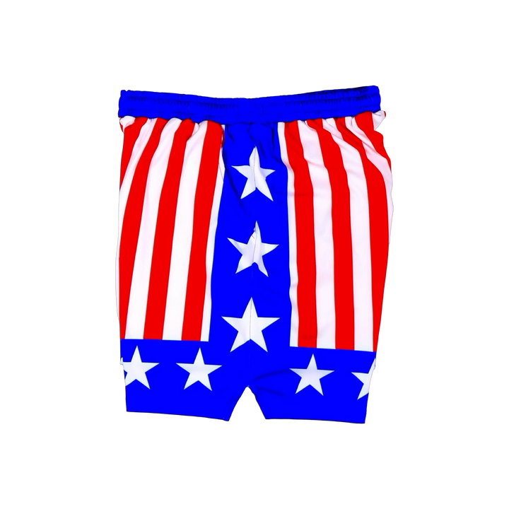 Apollo Red White and Blue Athletic Soft Dry-Fit Shorts