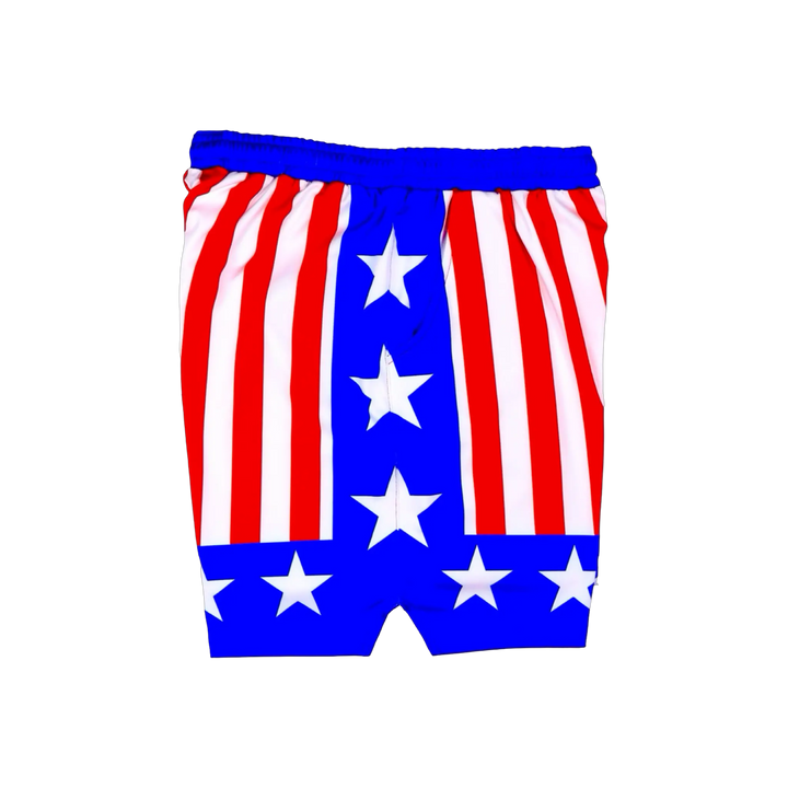 Apollo Red White and Blue Athletic Soft Dry-Fit Shorts