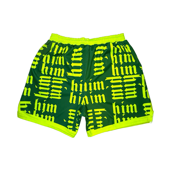 Neon Green HiM Shorts