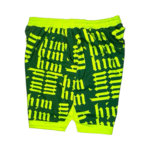 Neon Green HiM Shorts