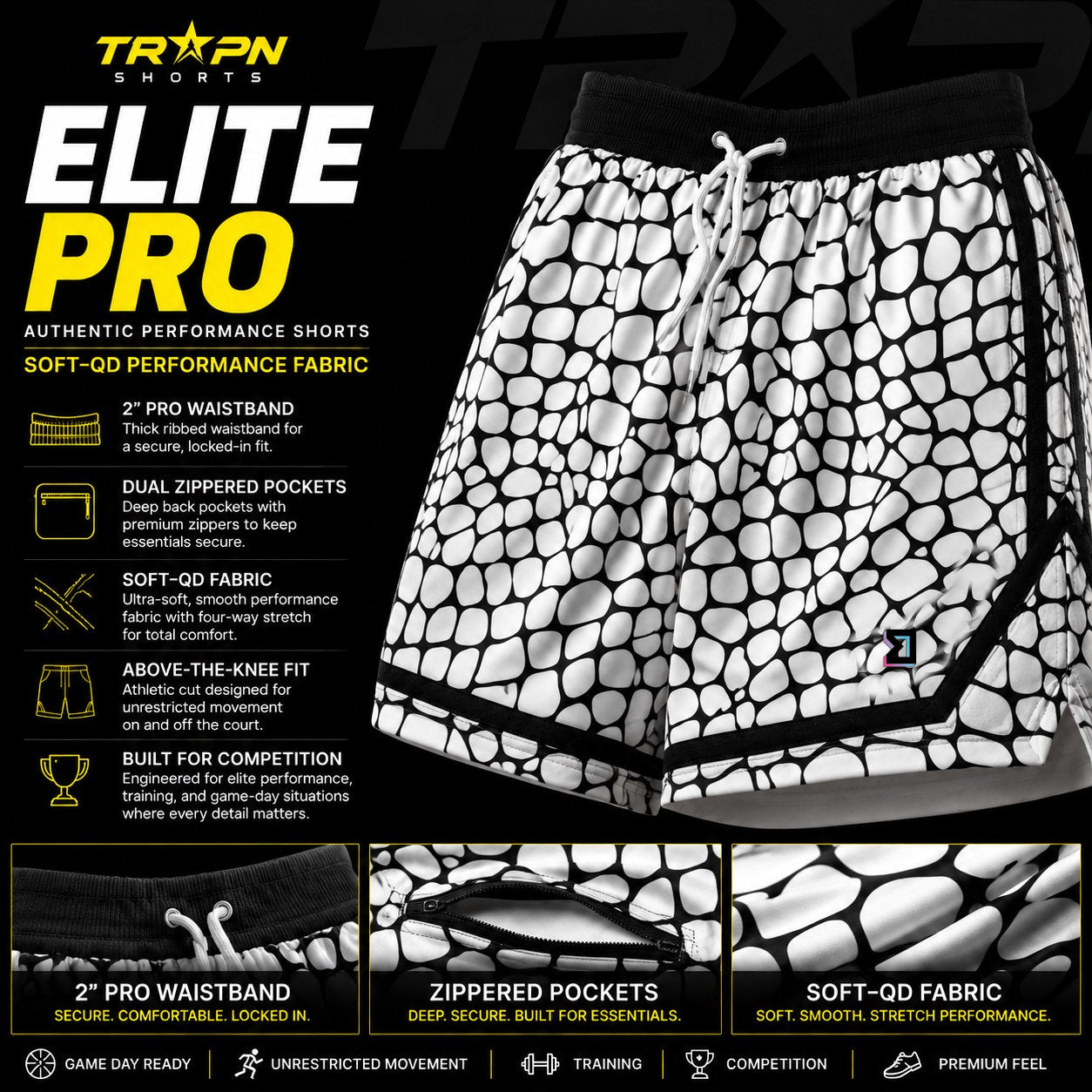 Zombie Red Elite PRO Basketball Shorts