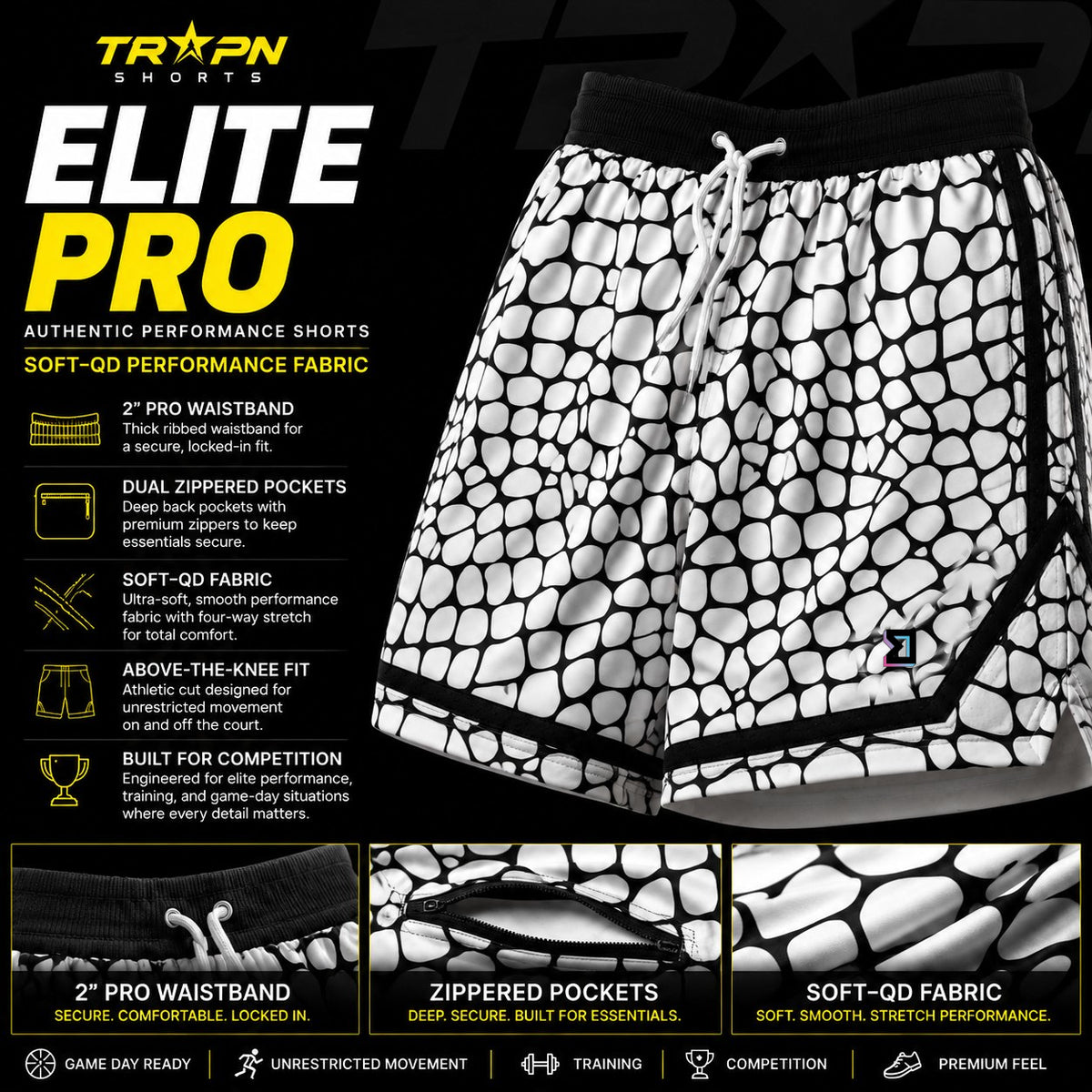 Zombie Red Elite PRO Basketball Shorts