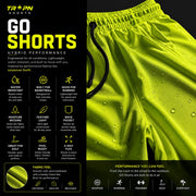 TRAPN™ Shorts GO Fast–Dry Material Texture Breakdown Infographic