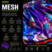 TRAPN™ Shorts Mesh Material Texture Breakdown Infographic