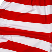 Close-up of red and white striped fabric