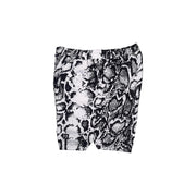 White mesh snakeskin pattern basketball shorts