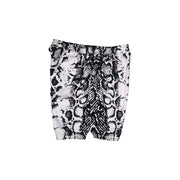 White mesh snakeskin pattern basketball shorts