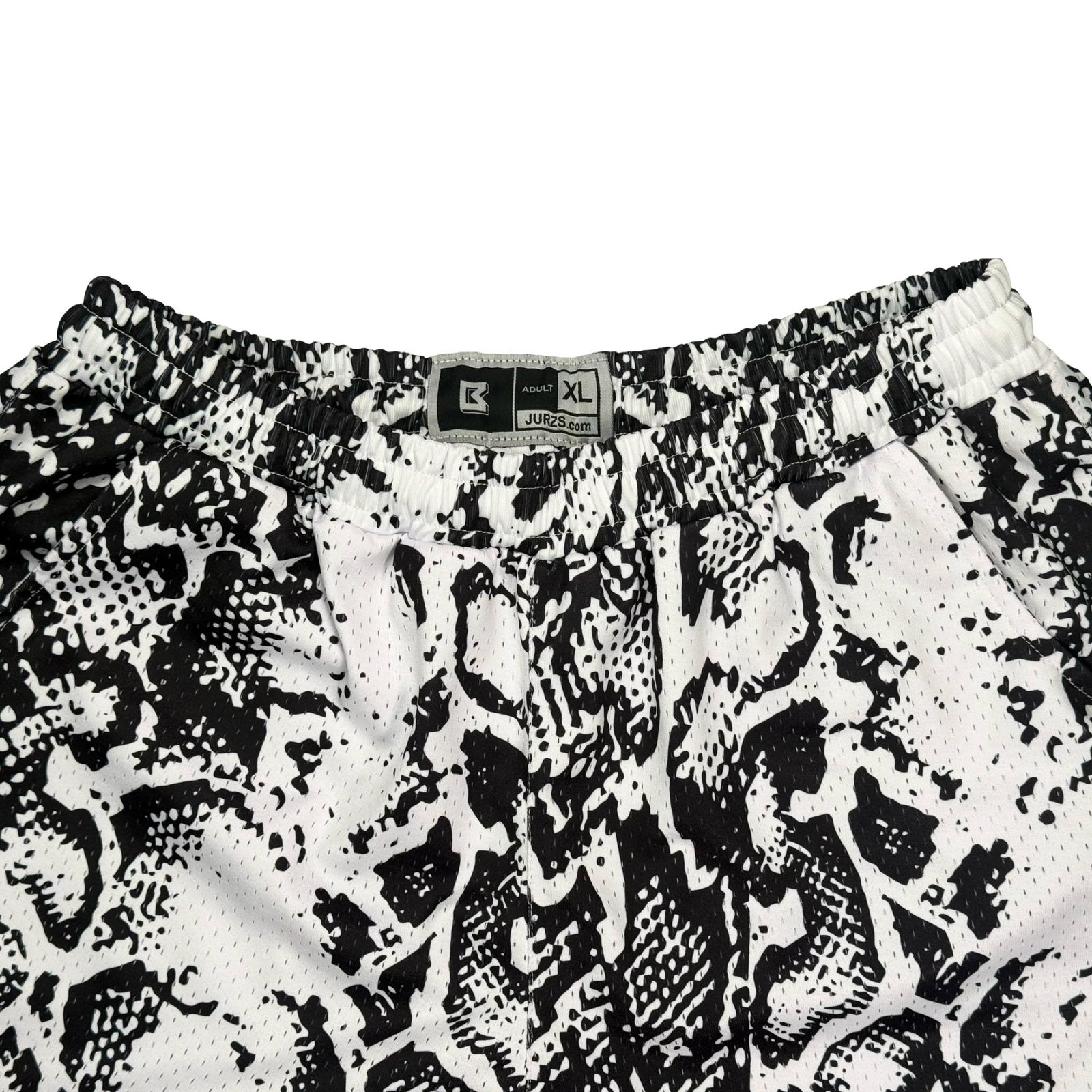 White Mamba Mesh Basketball Shorts — Dry Fit