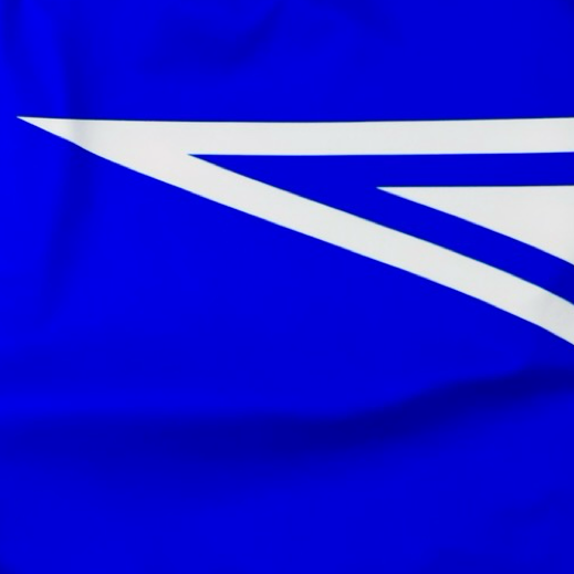 Blue and white dry fit athletic shorts fabric closeup