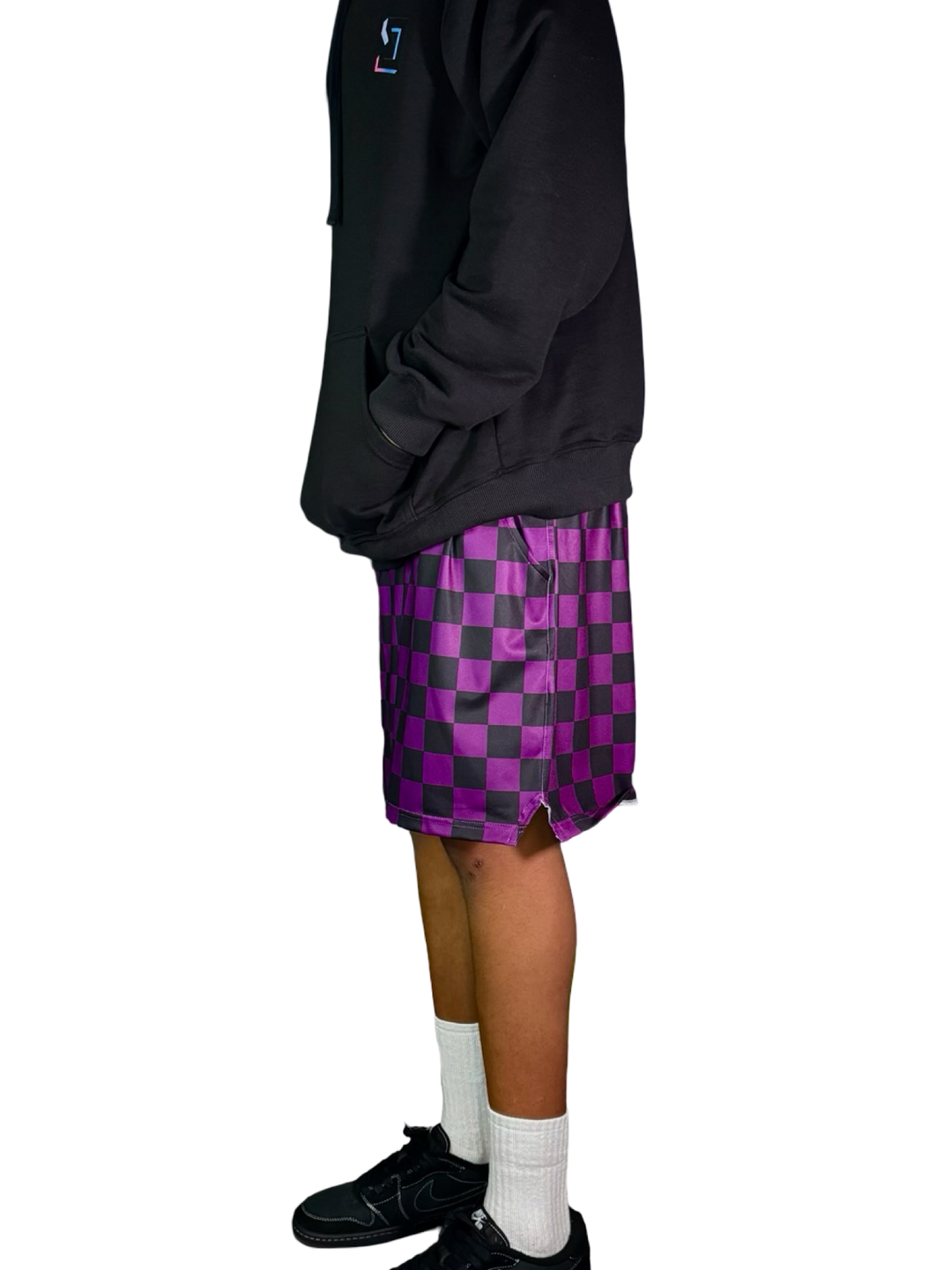 Checkmate Purple Soft-QD Basketball Shorts — Dry Fit