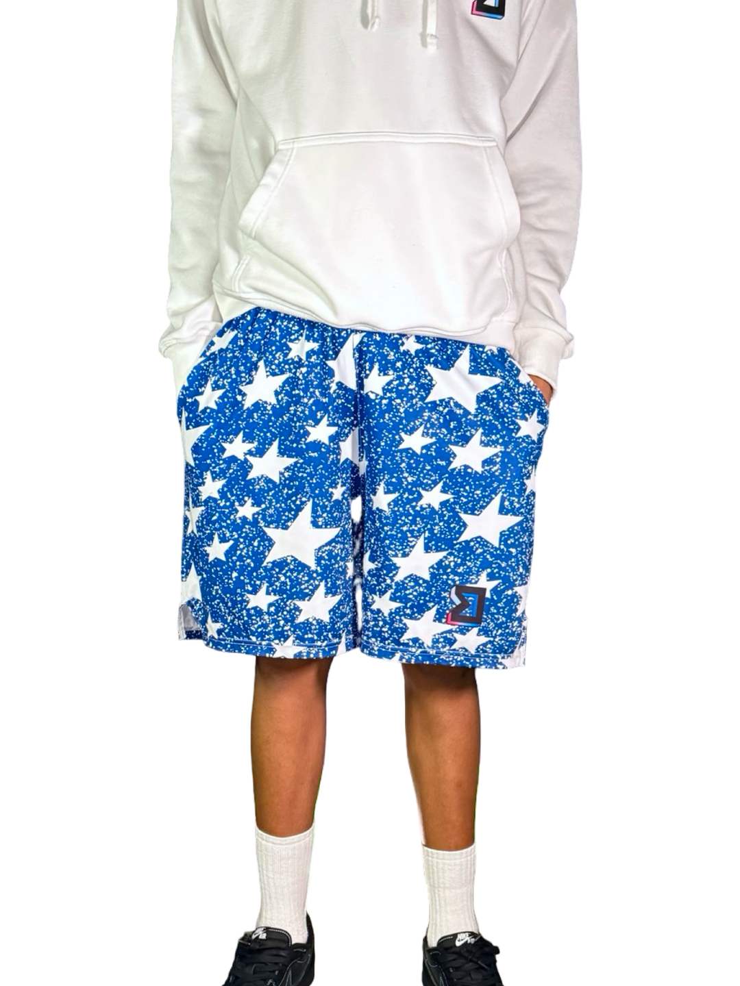 SnowStars 24' Navy Soft-QD Basketball Shorts — Dry Fit