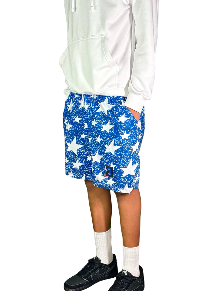 SnowStars 24' Navy Soft-QD Basketball Shorts — Dry Fit