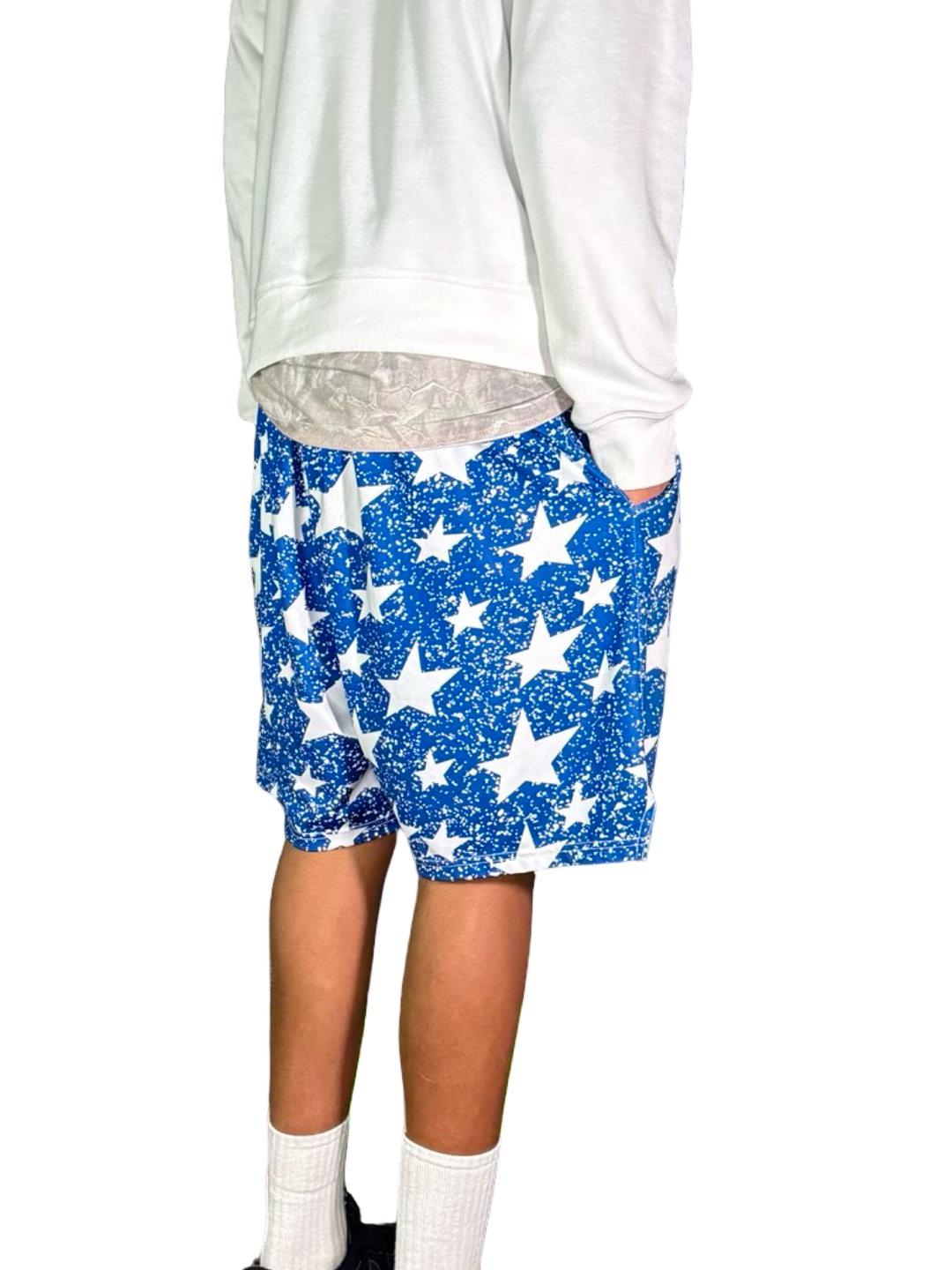 SnowStars 24' Navy Soft-QD Basketball Shorts — Dry Fit