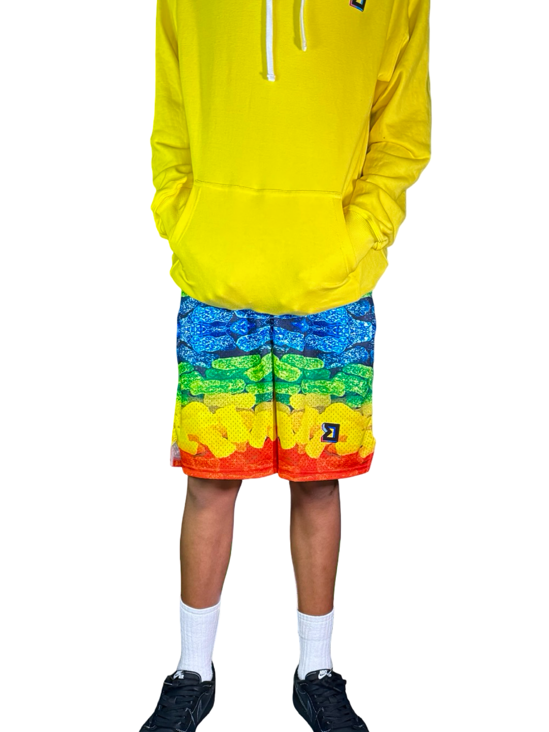 Patchwork Mesh Basketball Shorts — Premium Materials