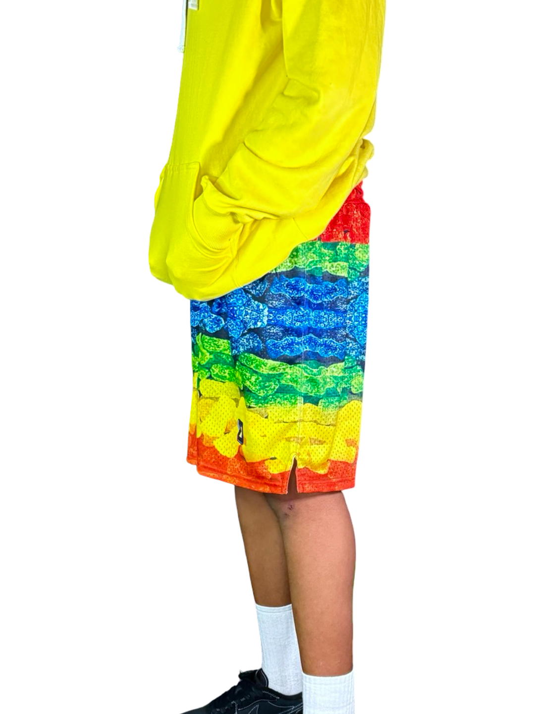 Patchwork Mesh Basketball Shorts — Premium Materials