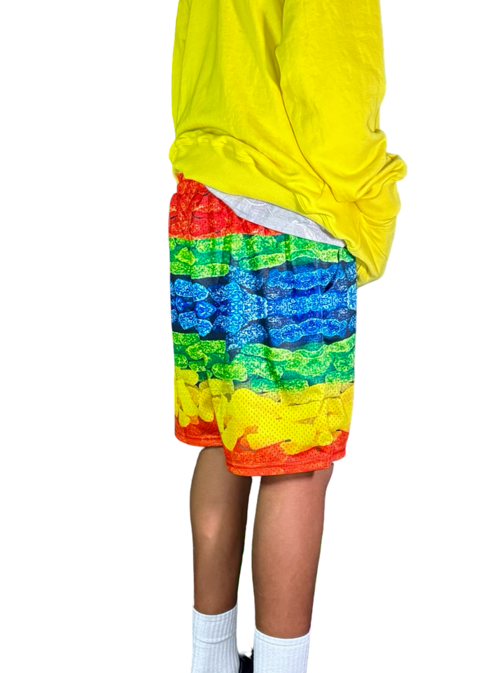 Patchwork Mesh Basketball Shorts — Premium Materials