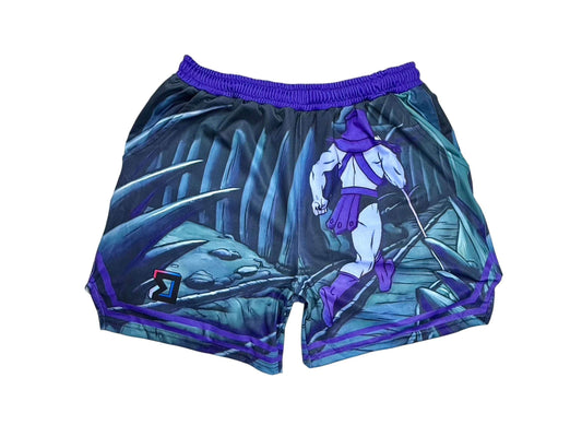 SK3L3TOR MEME Dry-Fit Shorts 🔥💀😈🟣 - Trap'n Shorts