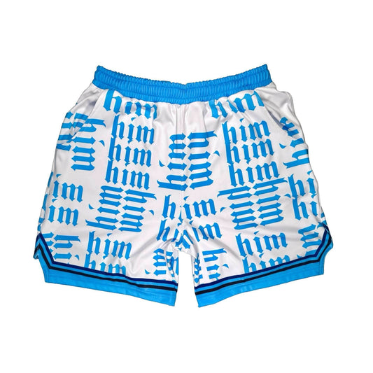 HiM Dry-Fit Shorts – ICE Blue Colorway ❄️💎🏀 - Trap'n Shorts