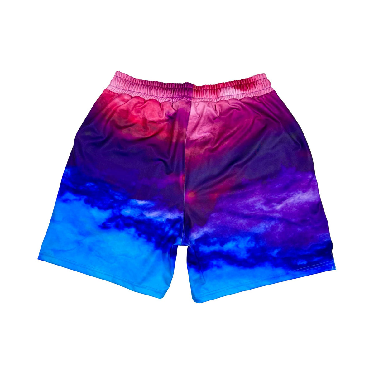 Colorful  pink blue and purple gradient see shore shorts