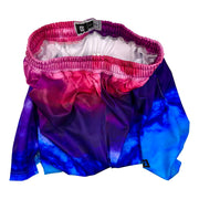 Colorful  pink blue and purple gradient see shore shorts