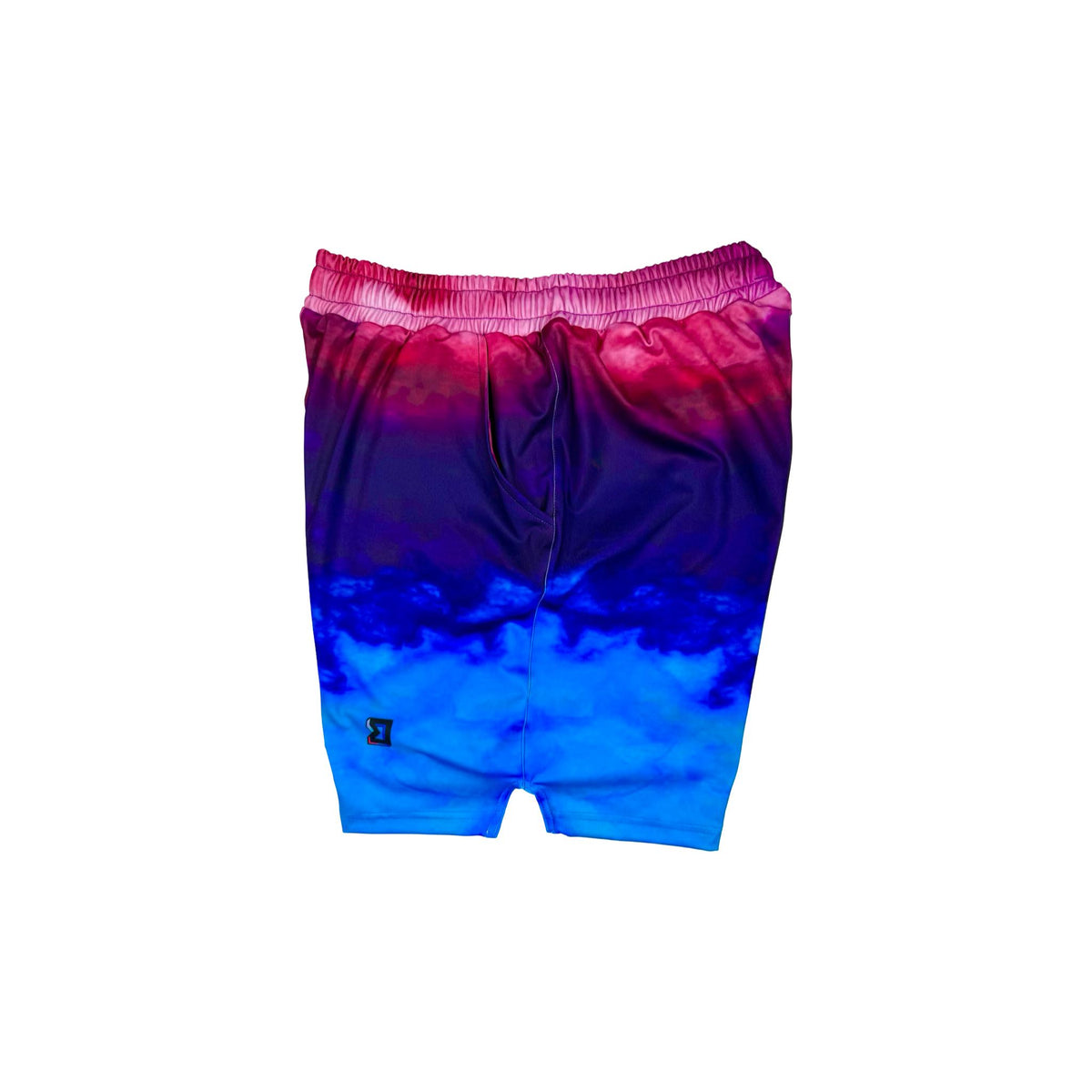 Colorful  pink blue and purple gradient see shore shorts