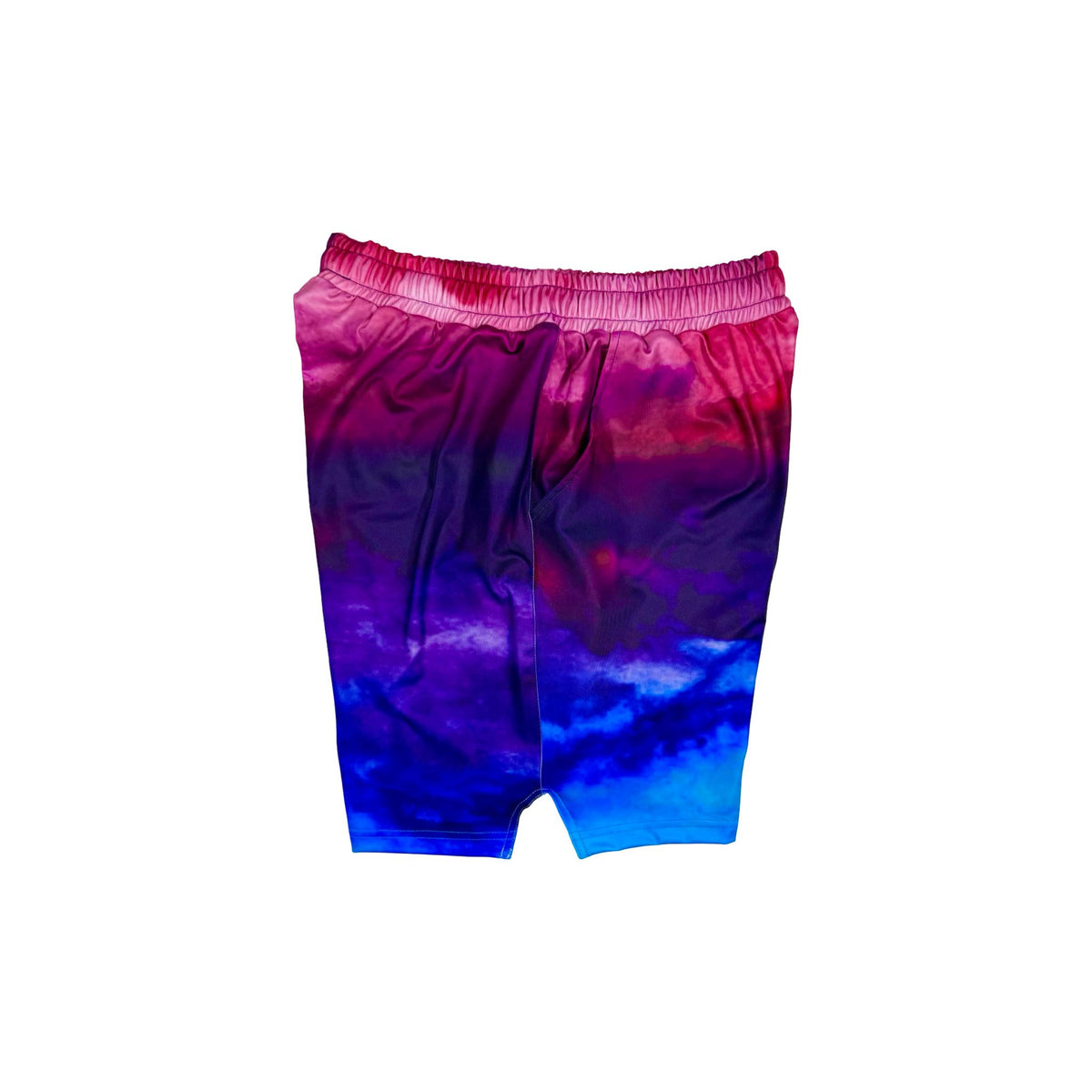 Colorful  pink blue and purple gradient see shore shorts
