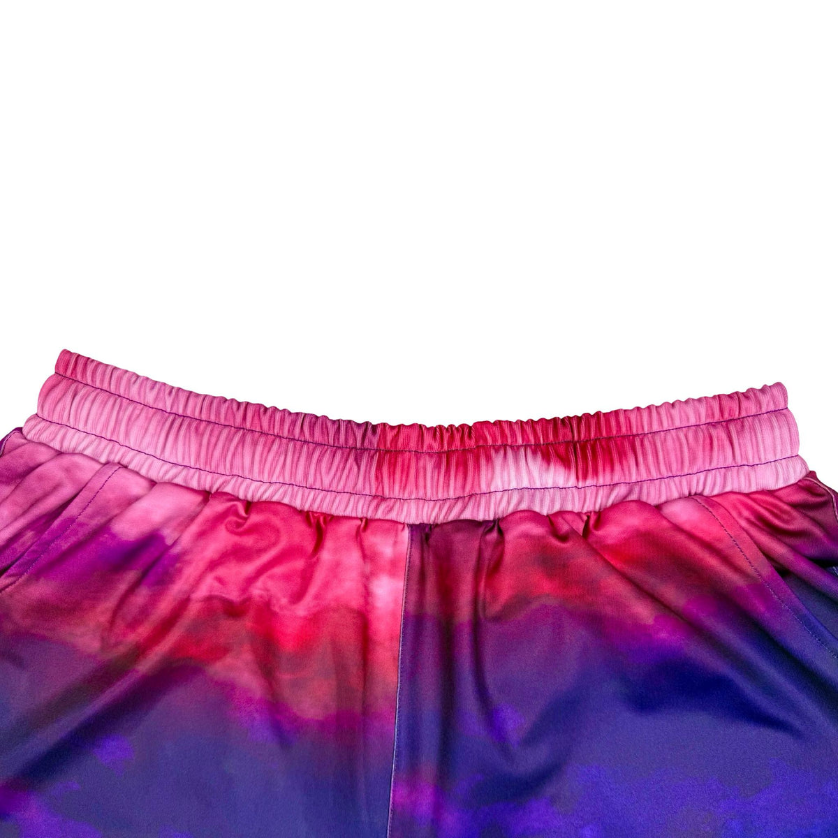 Colorful  pink blue and purple gradient see shore shorts